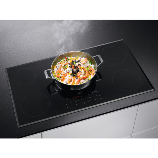 AEG HRE95770FB 3000 Radiant Ceramic Hob with Hob2Hood