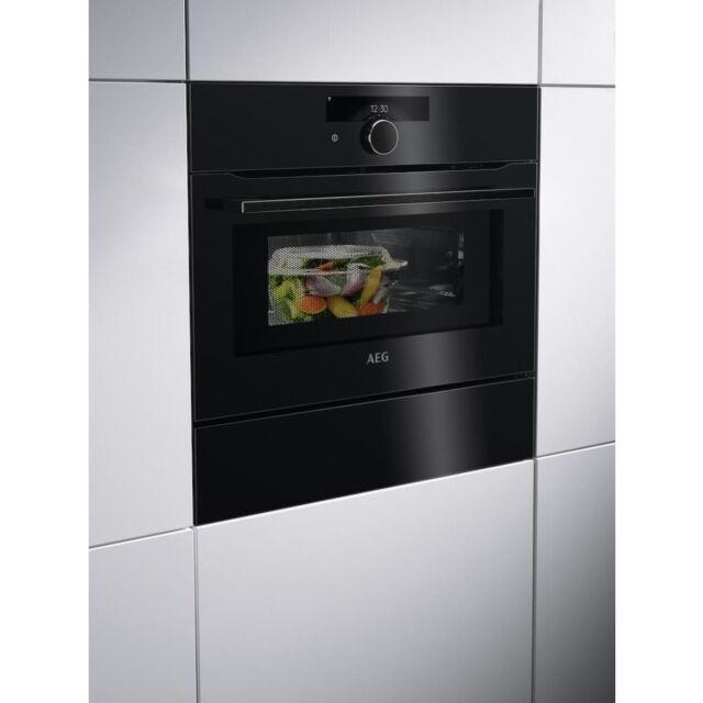 AEG KMK968000B 8000 CombiQuick Integrated Combi Microwave and Oven