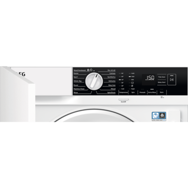 AEG LFX6G8434BI 6000 Series Front Loading Full Size 8kg Washing Machine
