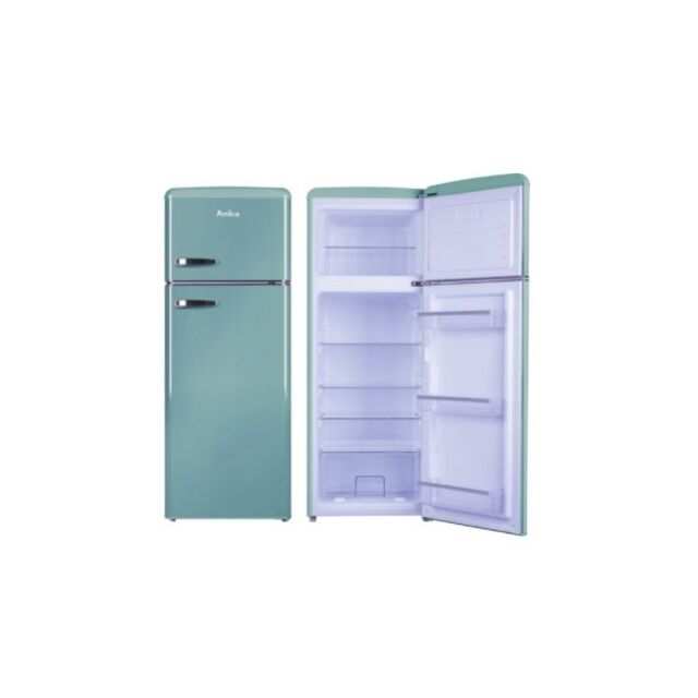 Amica FDR2213DB 55cm Freestanding Retro Static 30/70 Double Door Fridge Freezer