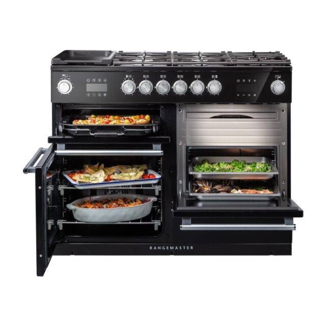Rangemaster NEX110SODFFCB/C NEXUS Steam 110cm Dual Fuel Range Cooker