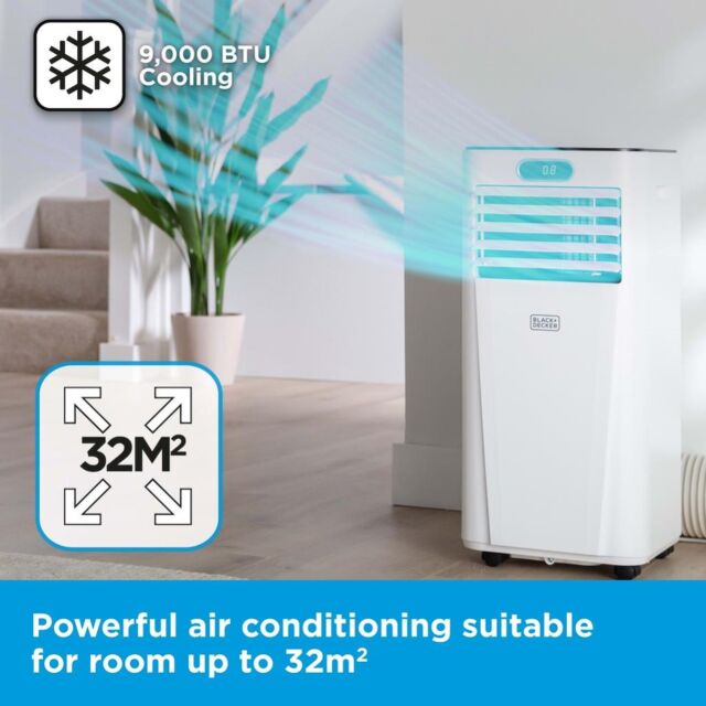 Black & Decker BXAC40025GB Portable 9000 BTU 3-in-1 Smart Air Conditioner