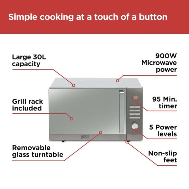 Black & Decker BXMZ24038GB 30L Combination Microwave