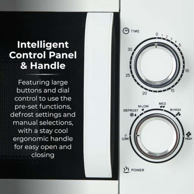 Tower T24042WHT 20L 800W Manual Microwave - White