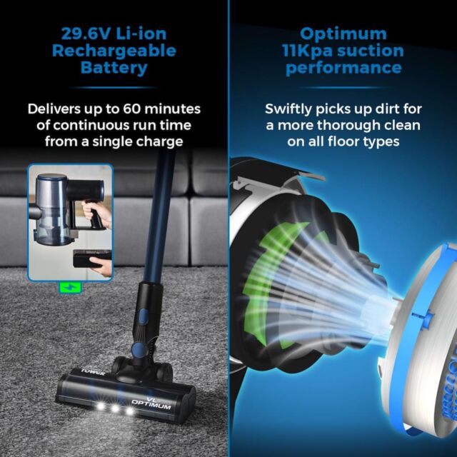 Tower T513012AT VL100 Optimum Cordless 3-in-1 Vacuum Cleaner