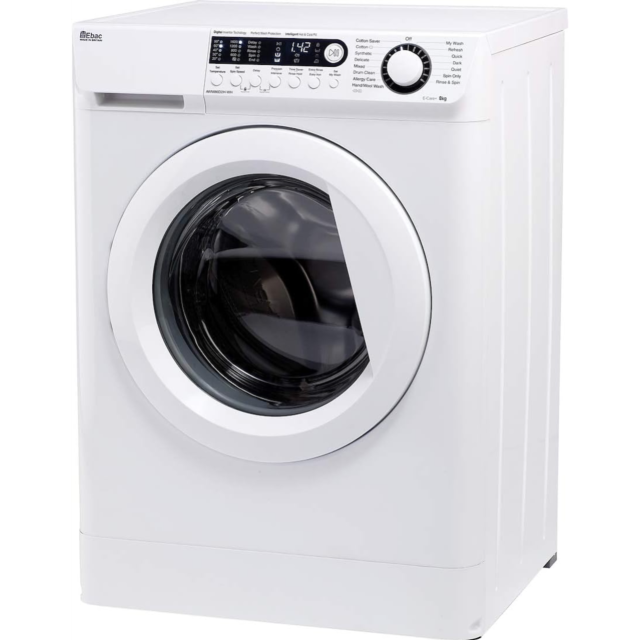 Ebac AWM86D2H-WH E-Care 8kg Washing Machine - Hot and Cold Fill - White