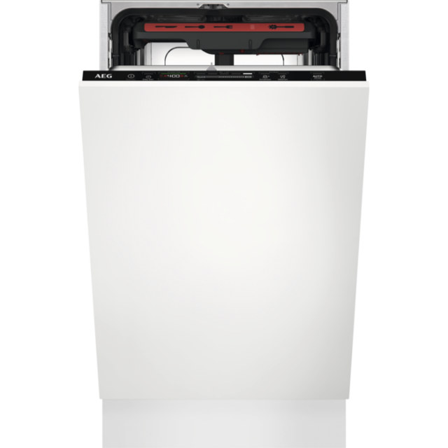 AEG FSE72507P Fully integrated slimline dishwasher, 10ps, E, 44dba, Cutlery Drawer, Satellite spray 