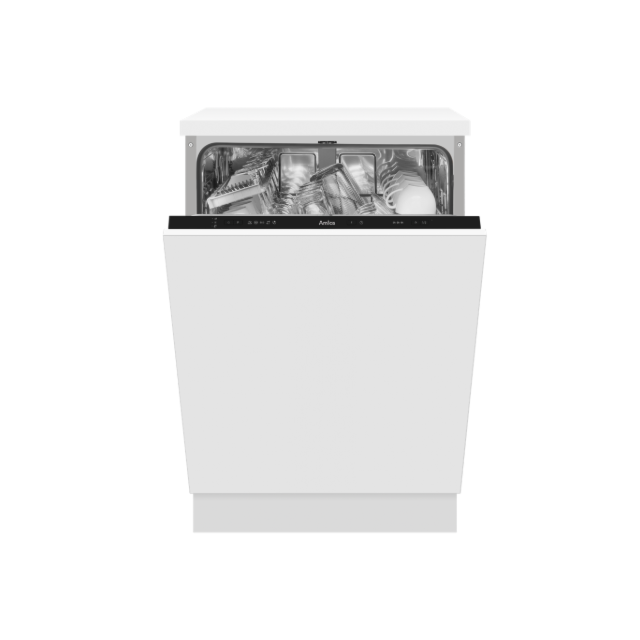 Amica ADI631 60Cm Integrated Dishwasher 12 Places, 5 Progs, 2 Baskets And Delay Timer, E Energy Rati