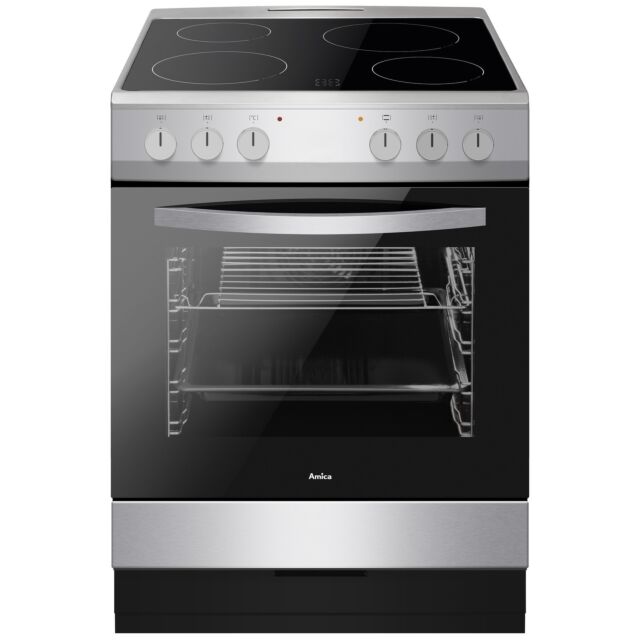 Amica AFC601SS 60Cm Single Cavity Electric Cooker With Ceramic Hob