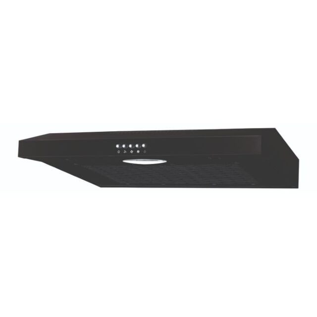Cata UBSVH60BK 60cm Visor Hood Black 3 Fan Speeds Push Button Control 193m3/h Max Airflow 70dB Max N