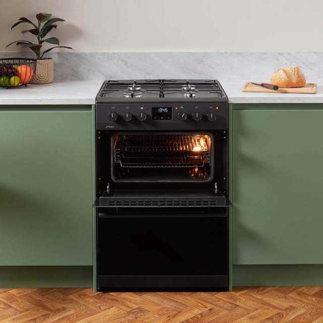 CDA CFD600MB 60Cm Dual Fuel Cooker, Double Oven, Matt Black