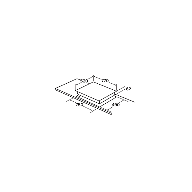 CDA HN7750FR 77Cm Induction Hob