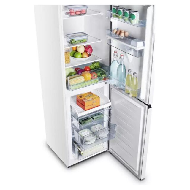 Fridgemaster MC55240MDF 55cm x 175cm 60:40 split static fridge freezer white