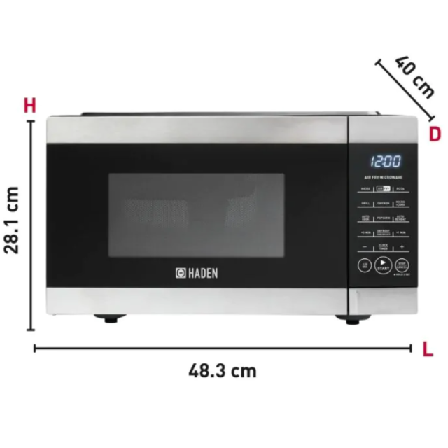 Haden 211064 Haden 25L Matt Black Air Fryer Microwave Oven