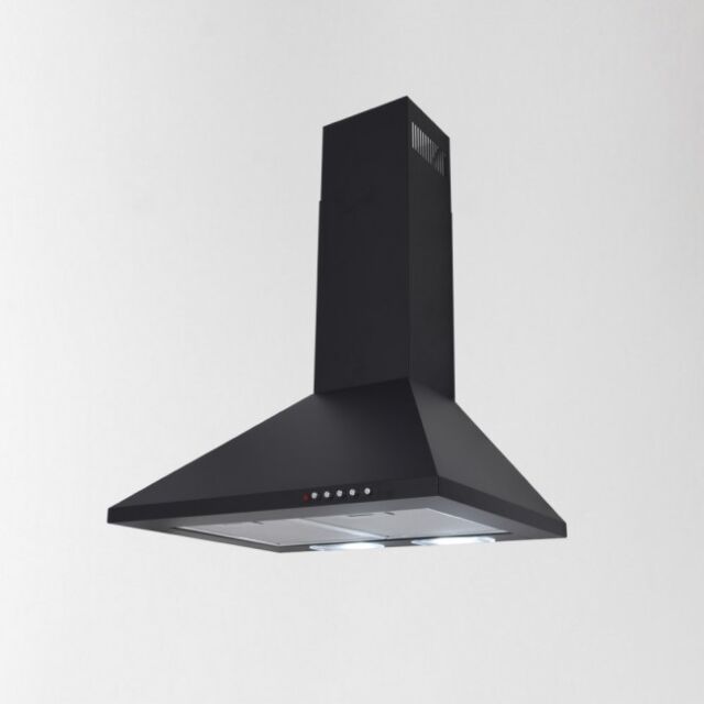 Luxair LA-70-STD-BLK 70Cm Chimney Hood Black 