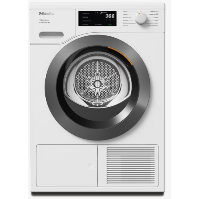 Miele TED645WP Heat Pump 9kg Honeycomb drum with Glass Door A+++ energy rating EcoSpeed + EcoDry Ext