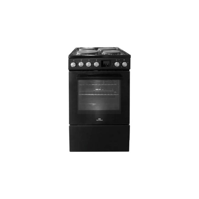 New World NWLS50SEB 50Cm Single Cavity Electric Cooker With Sealed Plate Hobs - Black