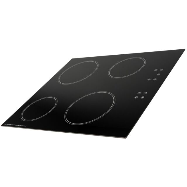 Sia CERH60BL 60Cm 4 Zone Touch Control Electric Ceramic Hob In Black