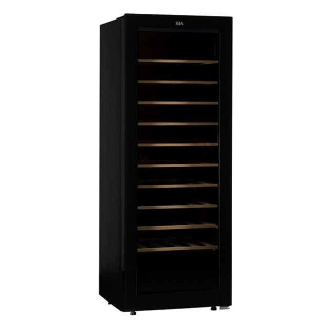 Sia HSWC150BL Freestanding 150L, 58 Bottle Wine Cooler Chiller In Black