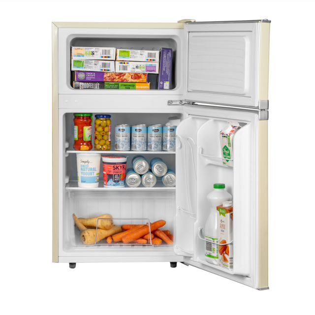 Sia RFM88C Freestanding Under Counter Retro Fridge Freezer - Cream