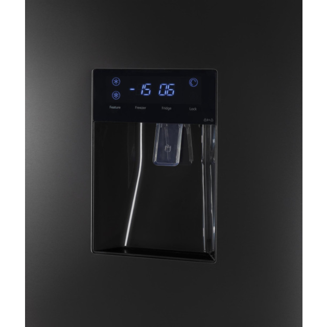 Sia SAFF646IX 2 Door Fridge Freezer In Silver, 627L With Water Dispenser