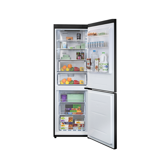 Sia SFF1850B Sia Freestanding Combi Fridge Freezer, 60Cm Width, 326L, Electrical Control, Black