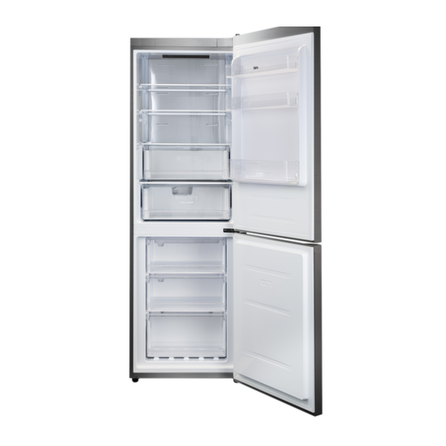 Sia SFF1850IN Sia Freestanding Combi Fridge Freezer, 60Cm Width, 326L, Electrical Control, Inox