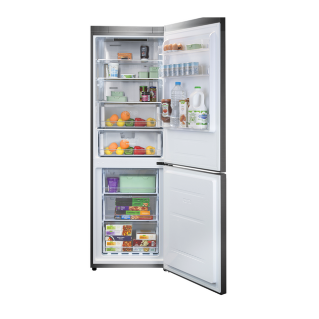 Sia SFF1850IN Sia Freestanding Combi Fridge Freezer, 60Cm Width, 326L, Electrical Control, Inox