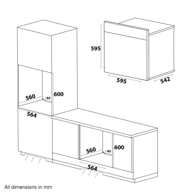 Sia SO103WH Electric Single Oven - White