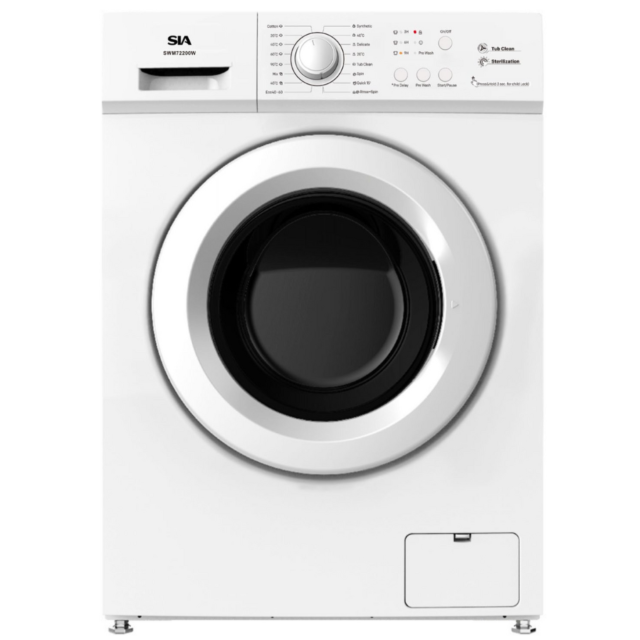 Sia SWM72200W 7kg 1200RPM Washing Machine in White Plastic door - No display - E Energy Class