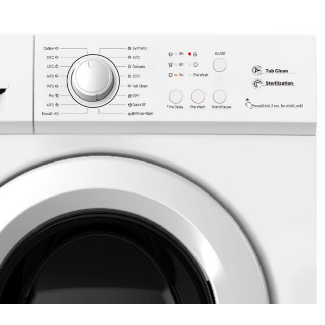 Sia SWM72200W 7kg 1200RPM Washing Machine in White Plastic door - No display - E Energy Class