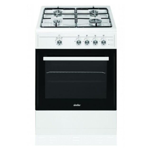Simfer SIM51GW 50cm single cavity gas cooker white