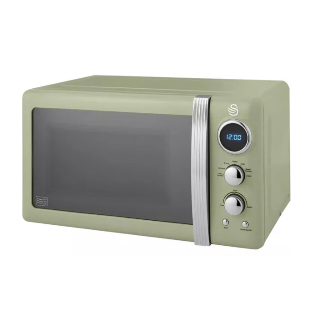 Swan SM22030LGN 800W 20L Retro Microwave