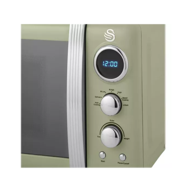 Swan SM22030LGN 800W 20L Retro Microwave