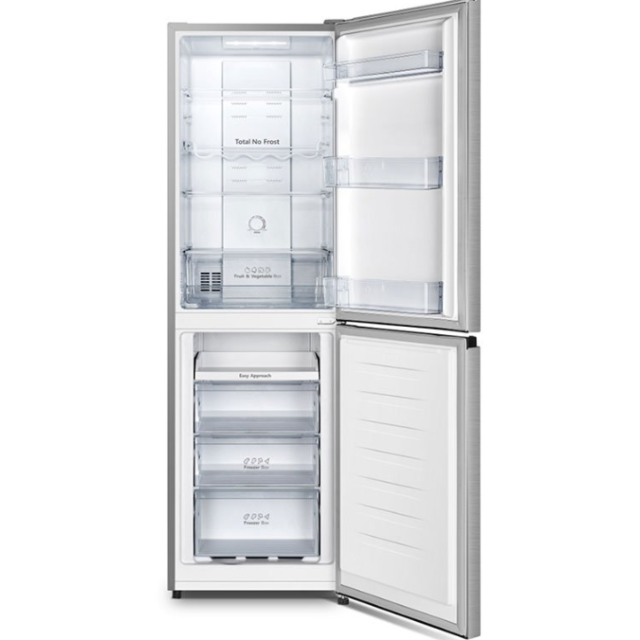 Teknix FFPH1825PX/E 55X182cm 256L Fridge Freezer, Total No Frost, Stainless