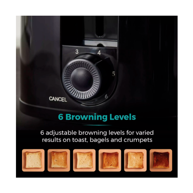 Tower PT20087BLK 2 Slice Toaster