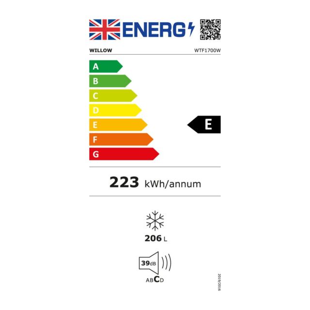 Willow WTF1700W 55Cm Total No Frost Freezer