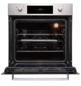 Candy oven with open door.